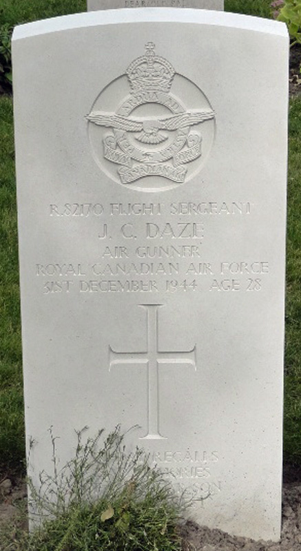 F/Sgt John Cletus Daze<br/><br /><br />died December 31st, 1944